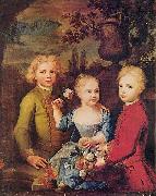 Balthasar Denner Drei Kinder des Ratsherrn Barthold Hinrich Brockes painting